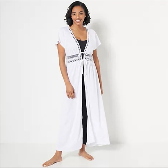 Belle by Kim Gravel Other - Belle by Kim Gravel Slub Knit Double Tie Swim Cover Up